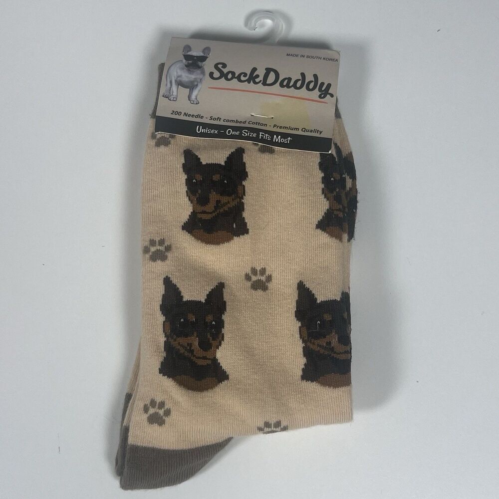 Miniature Pincher - Dog Pet Lover Socks Fun Novelty Dress Casual By Sock Daddy